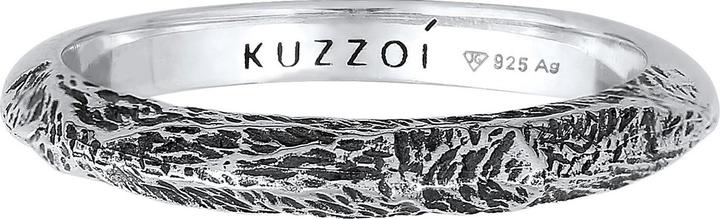Image du produit Kuzzoi Bague Hommes Bandeau Étroit Look Usé 925 Argent (66, Argent 925)