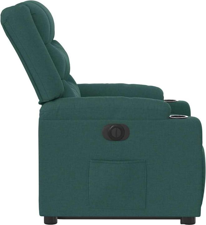 Immagine prodotto VidaXL Poltrona massaggiante elettrica con ausilio per la risalita Tessuto verde scuro