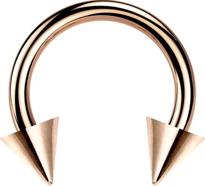 Actual product image Star Piercing Micro Circular Barbell rose gold with two cones (without brass, Surgical steel 316L)