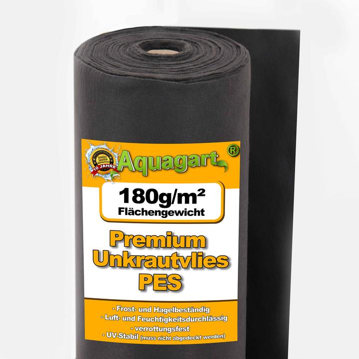 Immagine prodotto Aquagart 250m² Unkrautvlies Gartenvlies Mulchvlies Vlies 180g 2m breit Premium Qualität