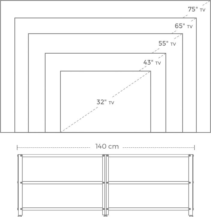 Immagine prodotto Songmics Finn (140 x 39 x 52 cm)