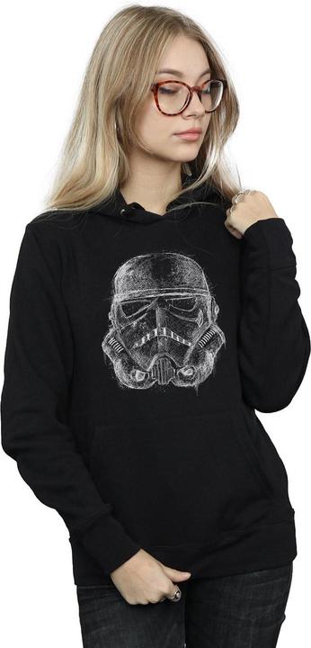 Actual product image Star Wars Womens/Ladies Stormtrooper Scribble Helmet Hoodie (XL)