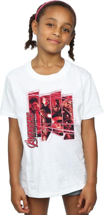Actual product image Girls Avengers Team Collage Cotton T-Shirt (140, 146)