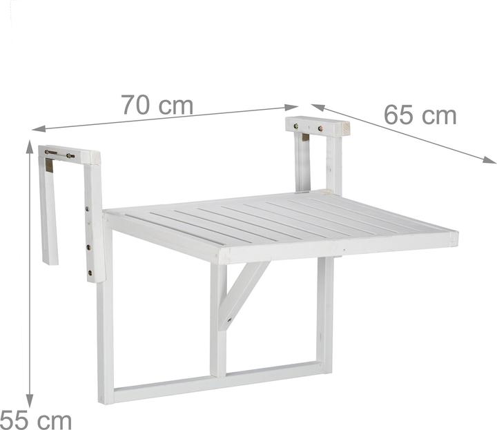 Actual product image Relaxdays Balkonklapptisch (70 cm)