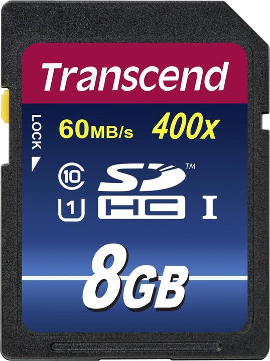 Actual product image Transcend Premium 400x (8 GB, SDHC, U1, UHS-I)