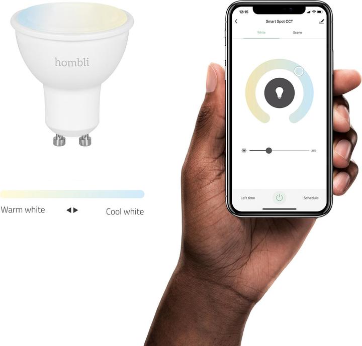 Productafbeelding Hombli Smart Spot (4.5W) CCT Duo Pack (GU10, 4.50 W, 350 lm, 2 x, F)