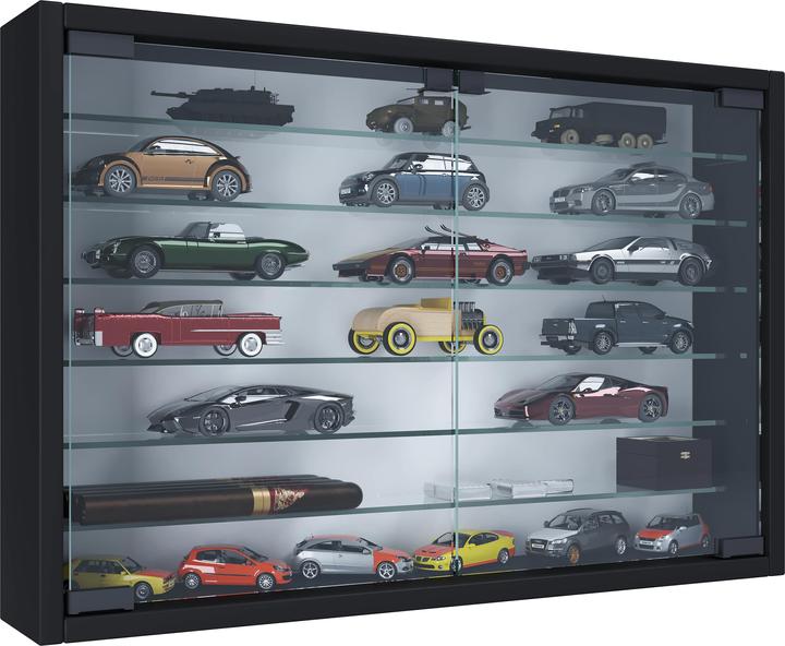 Image du produit VCM Bois verre suspendu vitrine murale vitrine collectionneur vitrine Mandosa XL (60 x 10 x 40 cm)