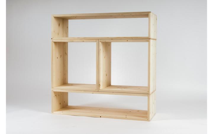 Actual product image Holz Zollhaus Lotti shelf 40 x 40 x 30 cm, Nature (40 x 40 x 30 cm)