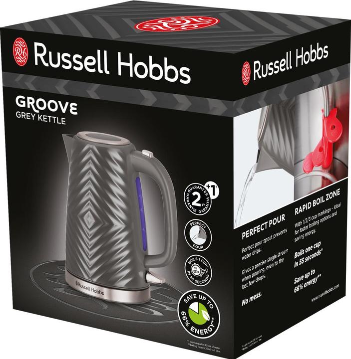 Actual product image Russell Hobbs 26382-70 Groove Kettle grey (1.70 l)