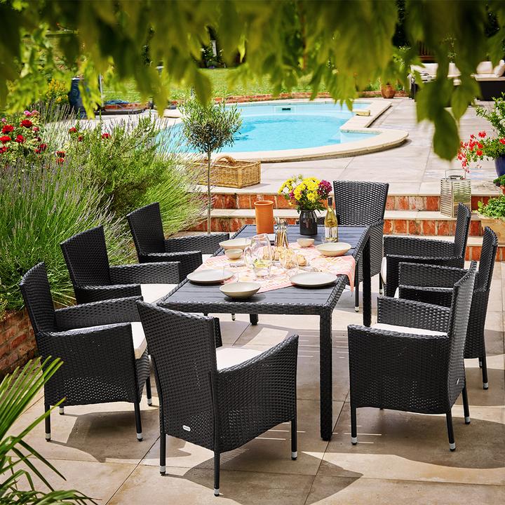 Image du produit Casaria Chaises de jardin en polyrotin