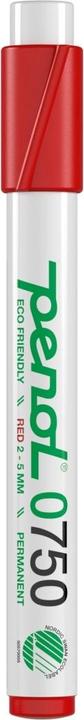 Actual product image Penol Marker 0750 rød 2-5mm skå spids permanent - (10 pcs.) (Red)