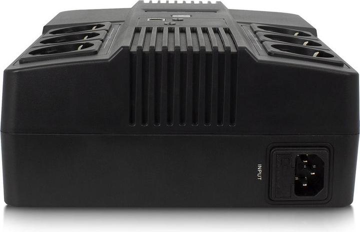 Produktbild UPS, 600 VA, 6x Type F outlet, 1x IEC C14 input, 230V, AVR (600 VA, 360 W, Line-Interaktiv USV)