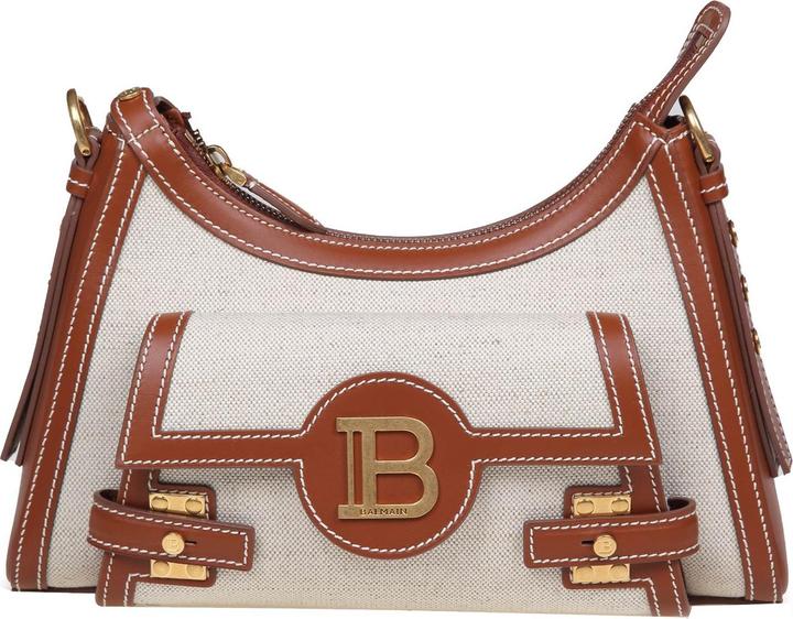 Produktbild Balmain b-buzz hobo bag in canvas and leather