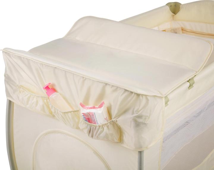 Produktbild tectake Kinderreisebett Hund mit Wickelauflage und Transporttasche