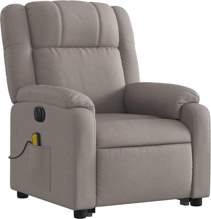 Image du produit VidaXL Fauteuil de massage Rehausseur Fauteuil de télévision Fauteuil relax Tissu taupe