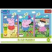Actual product image Trefl Puzzle 3 x 50 – Peppa Pig (50 pieces)