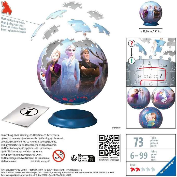 Immagine prodotto Ravensburger Palla Puzzle Disney Frozen 2 (72 pezzi)