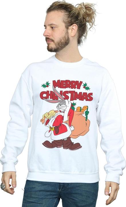 Immagine prodotto Looney Tunes Santa Bugs Bunny Felpa Uomo (L)