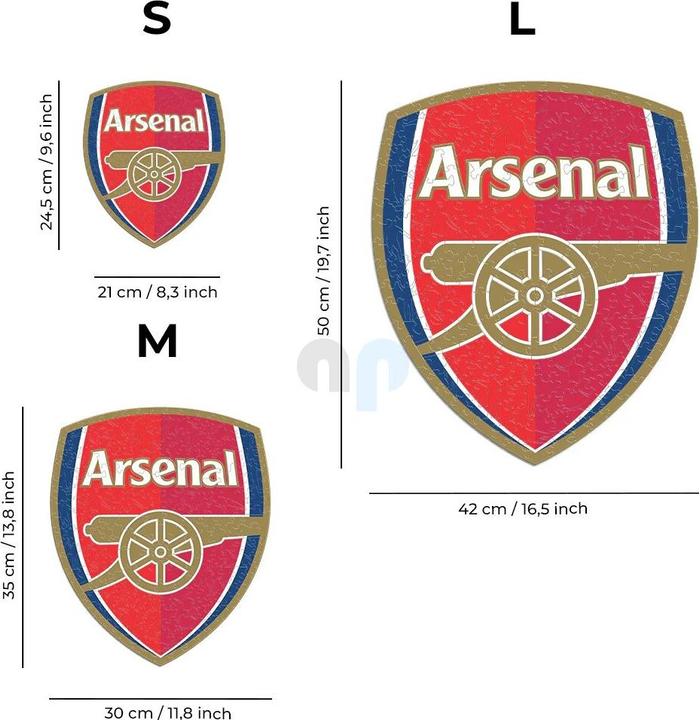 Image du produit Iconic Arsenal FC - Logo - Puzzle en bois Taille M (270 pièces) (270 pièces)