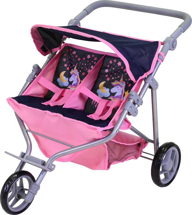 Knorrtoys Duo di carrozzine per bambole gemelle Magic Unicorn