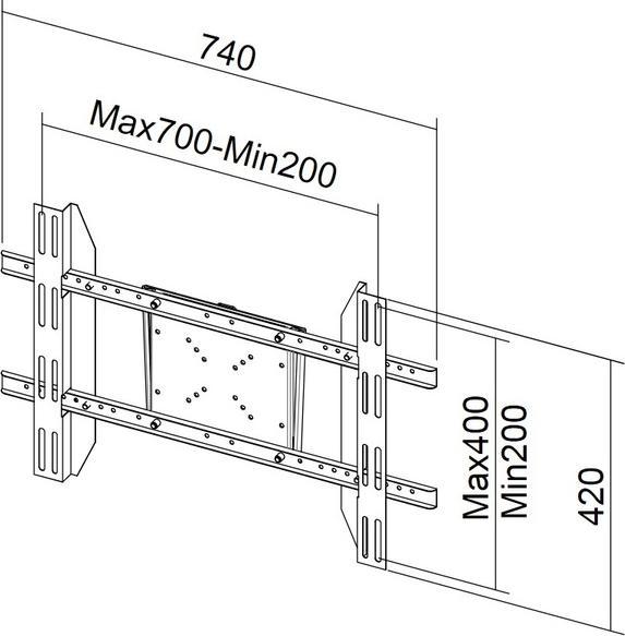 Actual product image Multibrackets Bracket to monitor stand, black, max 40kg