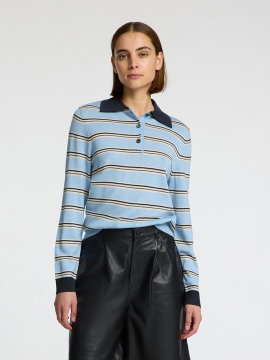 Produktbild Selected Femme 100% Merinowoll Langarm-Poloshirt (L)