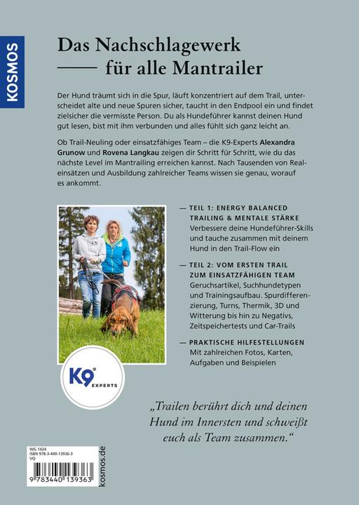 Produktbild Kosmos Mantrailing - das Arbeitsbuch (Deutsch, Rovena Langkau, Alexandra Grunow, 2023)