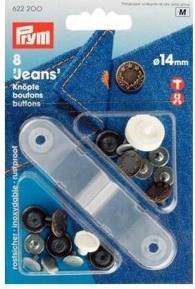 Produktbild Prym Jeansknopf Lorbeerkranz 14 mm, Karte 8 Stk.