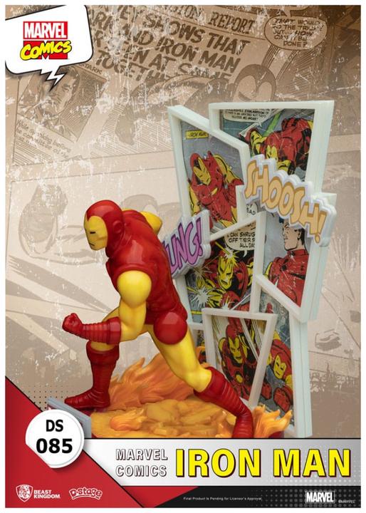 Actual product image Beast Kingdom Marvel Comics diorama PVC D-Stage Iron Man 16 cm