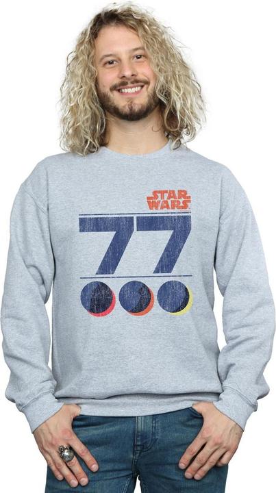 Actual product image Star Wars Mens Retro 77 Death Star Sweatshirt (XL)