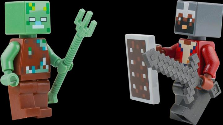 Actual product image LEGO Minecraft Mini-Set Mutiger Held vs. Ertrunkener! - NEU! Menge 1x