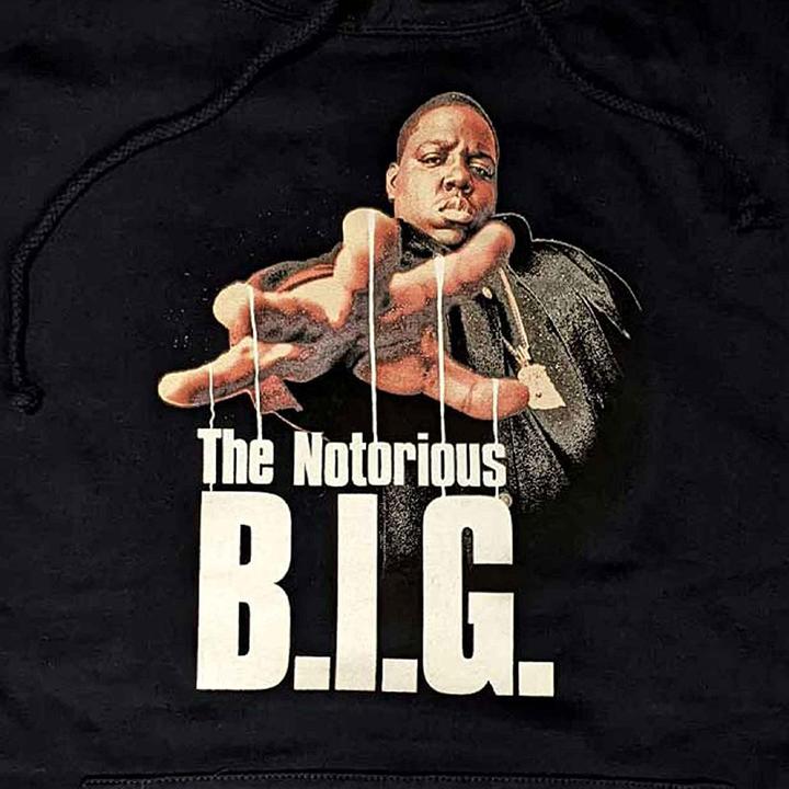 Actual product image Biggie Smalls Unisex Adult Reachstrings Hoodie (S)