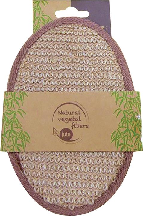 Actual product image MSV Jute Exfoliating Sponge 19.5 x 13 cm, Brown