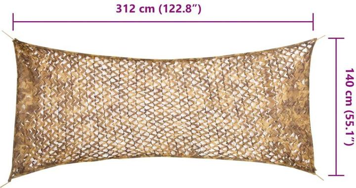 Produktbild VidaXL Tarnnetz Bundeswehr Armee Netz Tarnung Jagd Dekonetz Aufbewahrungstasche