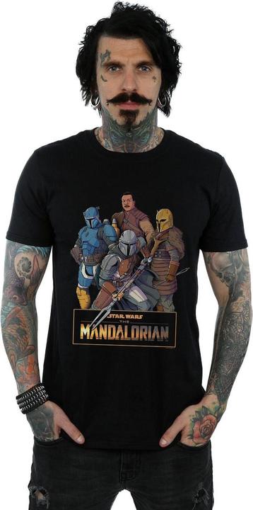 Immagine prodotto Star Wars The Mandalorian Character Collage Maglietta Uomo (4XL)