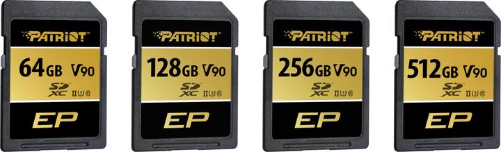 Actual product image Patriot EP SDXC 256 GB Class 10 UHS-II U3 V90 (256 GB, SDXC, U3, UHS-II)
