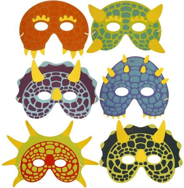 Actual product image Partystrolche Dinosaurier Gummimasken