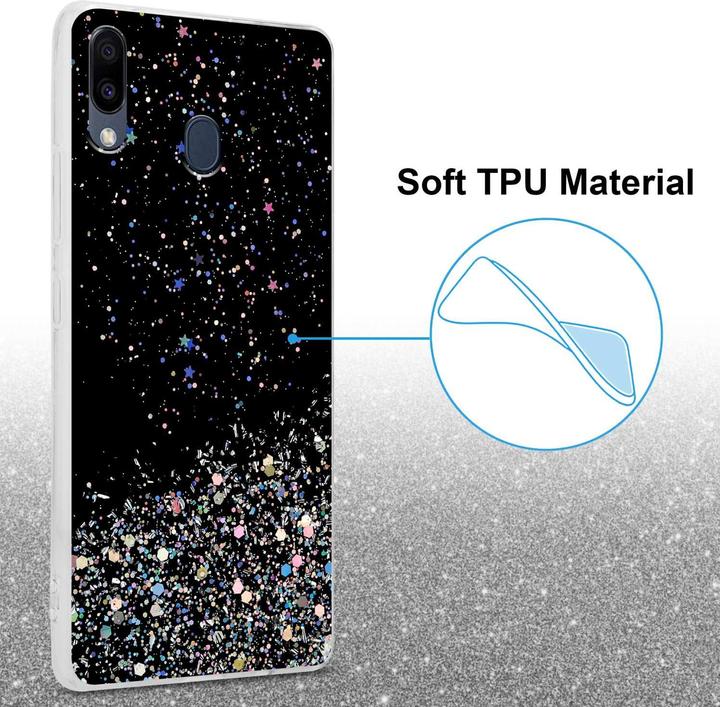 Produktbild Cadorabo TPU Hülle mit Glitzer für Samsung Galaxy M20 (Samsung Galaxy M20)