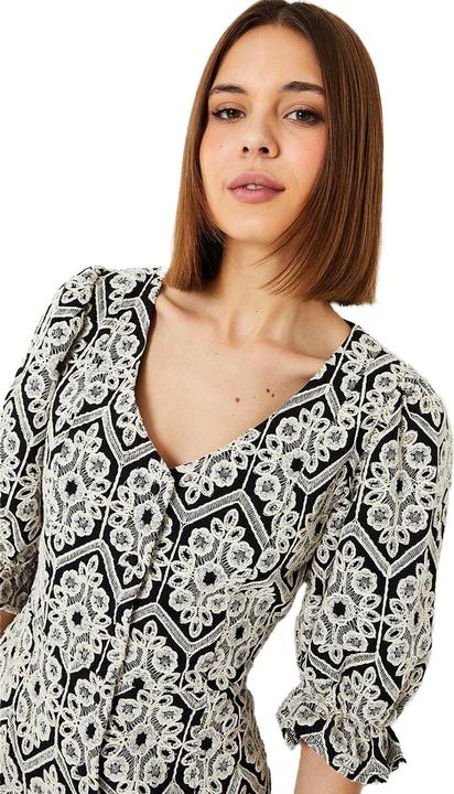 Immagine prodotto Dorothy Perkins Vestito Midi Broderia Pulsante Passante Donna (38 D)
