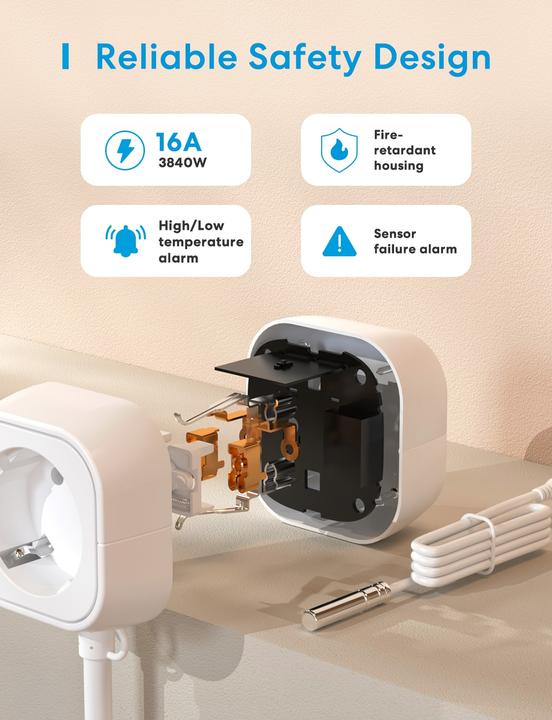 Immagine prodotto Meross Smart Home Wi-Fi Termostato/ Riscaldamento & Raffreddamento Mts200bhk