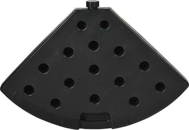 Immagine prodotto Swisshandel24 Peso per ombrellone a sbalzo in 4 pezzi, riempibile con 52 kg di acqua o 68 kg di sabbia, HDPE, nero