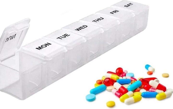 Cbx Tablettenbox 7 Tage, Pillendose für eine Woche mit grosser Kapazität, Transparent