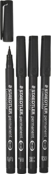 Produktbild Staedtler Permanent (Schwarz, 2.50 mm, 4 x)