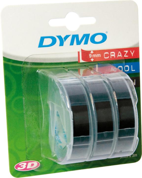 Dymo Prägeband 3D (0.90 cm, Schwarz)