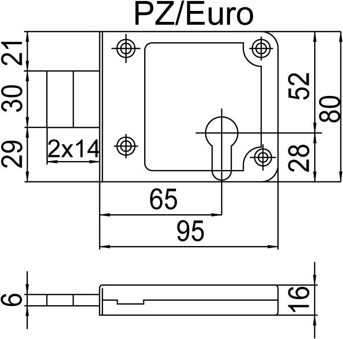 Actual product image Schänis Cellar door bolt locks mounted 2305