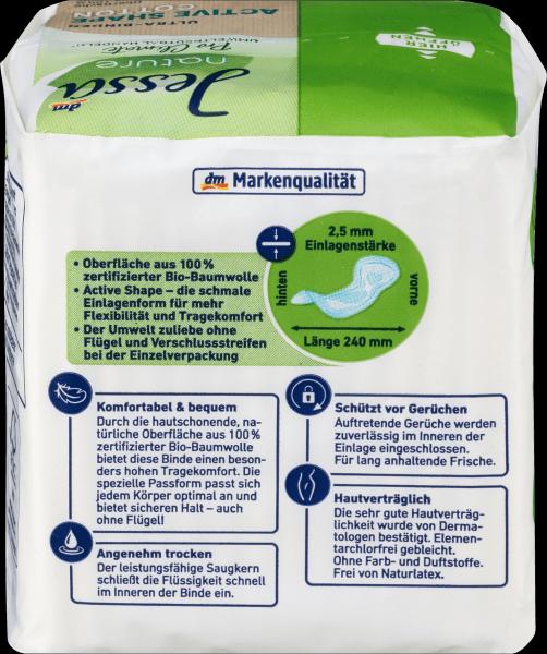 Produktbild dm Jessa Ultra-Binden Nature Active Shape (Damenbinden)