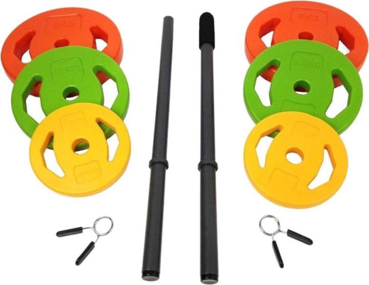 Produktbild Tunturi Aerobic Pump Hantelset komplett (2 x 1.5 kg, 2 x 2.5 kg, 2 x 5 kg)