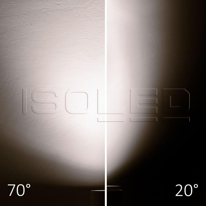 Image du produit Isoled Projecteur sur rail triphasé focalisable, 42W, 20°-70°, blanc mat, 4000K, CRI92, dimmable DALI