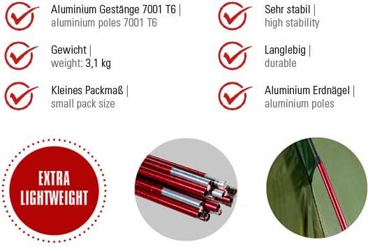 Produktbild High Peak Kite 3 LW (Tunnelzelt, 3.40 kg, 3 Personen)