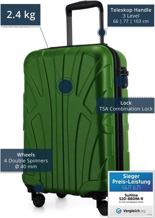 Produktbild Suitline Handgepäck Hartschalen-Koffer (34 l, Handgepäck (bis 50l))
